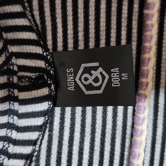 Agnes & Dora striped Maxi cardigan long sleeve pockets lightweight womens medium - Picture 5 of 7